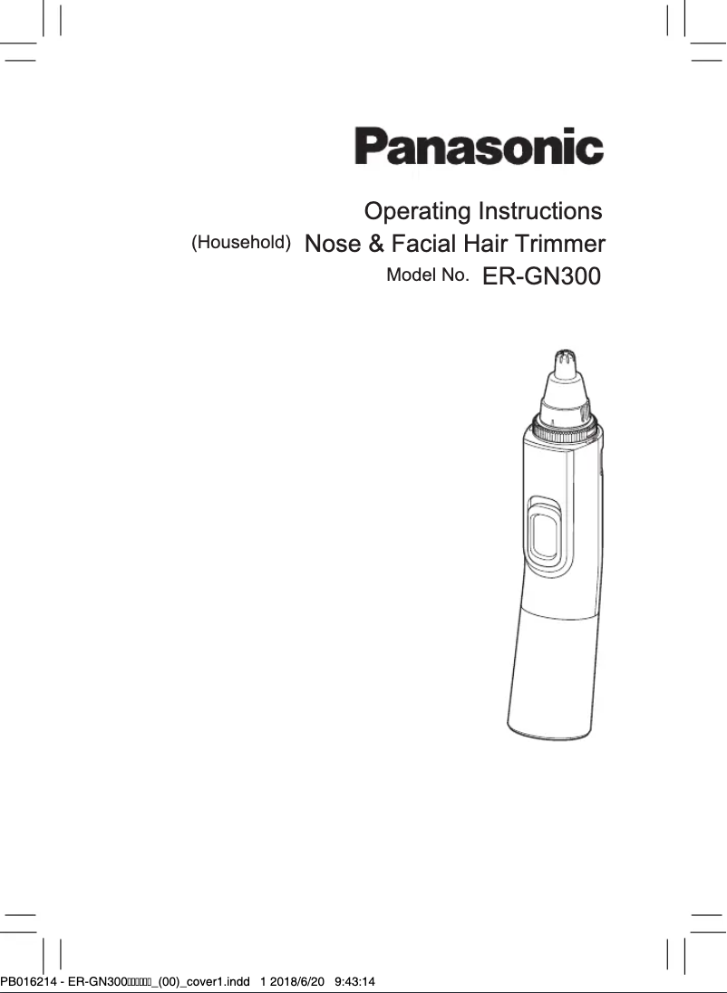 Page 1 de la notice Manuel utilisateur Panasonic ER-GN30