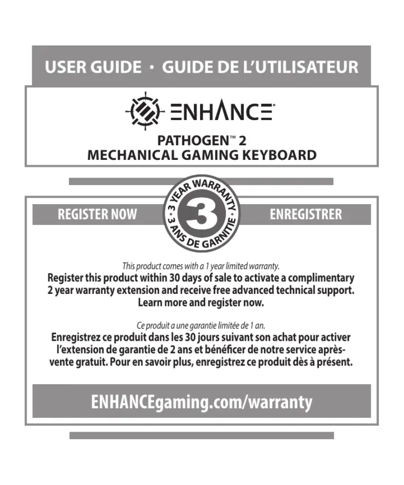 Page 1 of the manual User Manual Enhance Pathogen 2