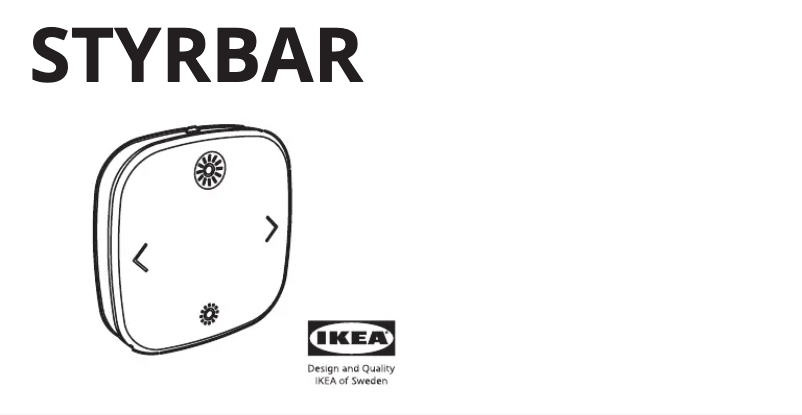 Page 1 de la notice Manuel utilisateur Ikea STYRBAR 104.352.24