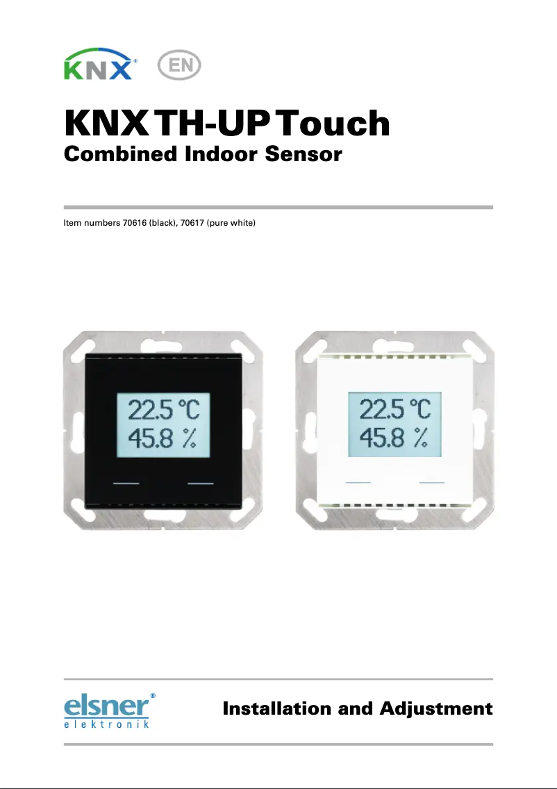Image de la première page du manuel de l'appareil KNX TH-UP Touch