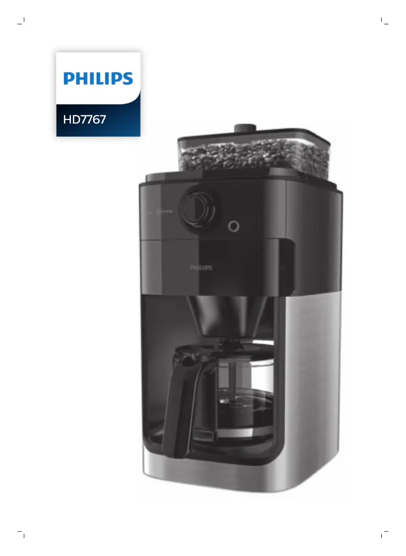 Page n°1 - Manuel utilisateur Philips Grind & Brew HD7767