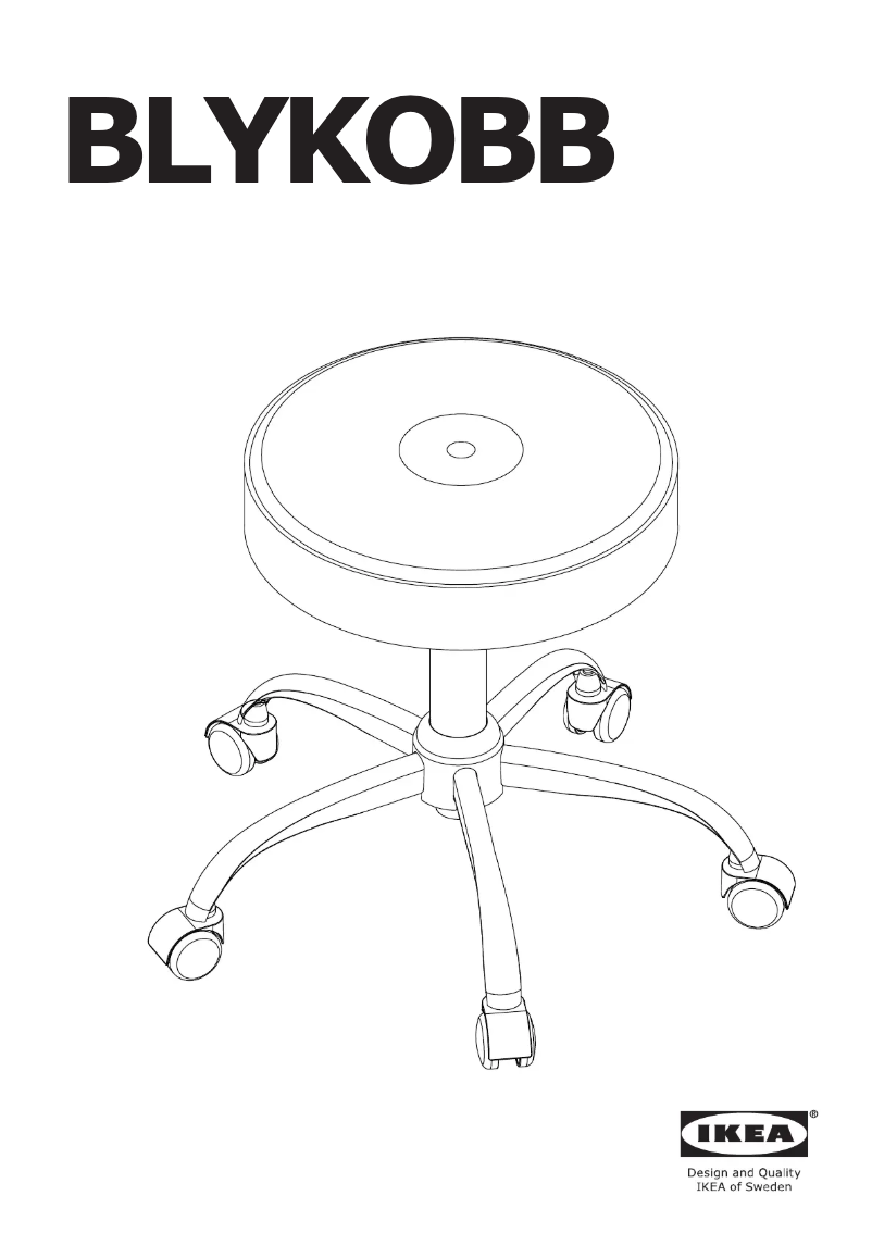 Page 1 de la notice Manuel utilisateur Ikea BLYKOBB 004.893.78