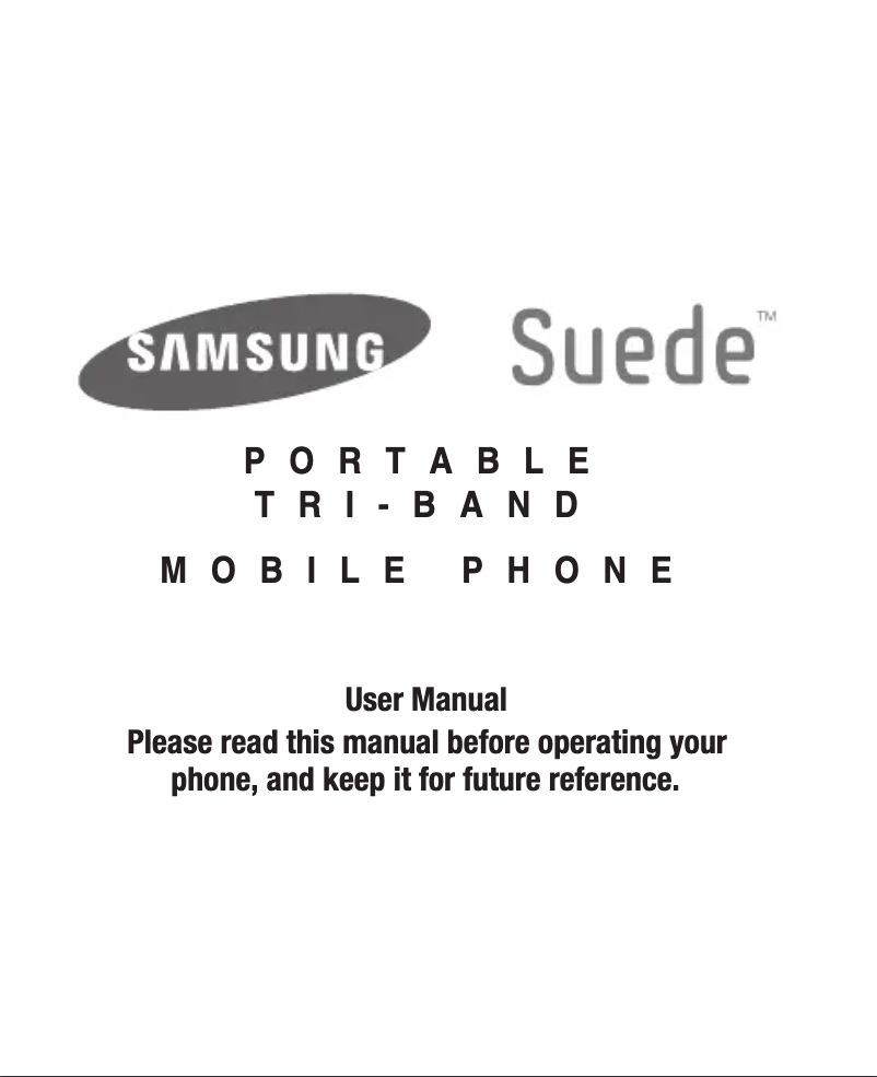 Page n°1 - Manuel utilisateur Samsung Suede