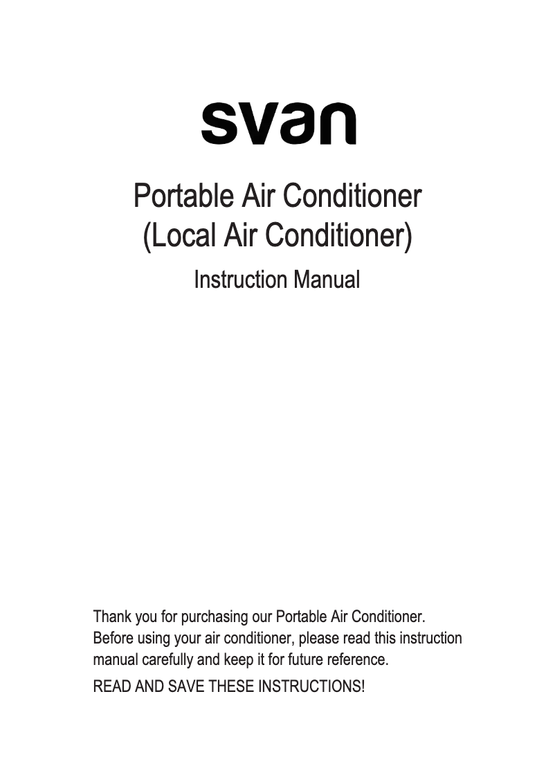 Image de la première page du manuel de l'appareil SVAN122PF