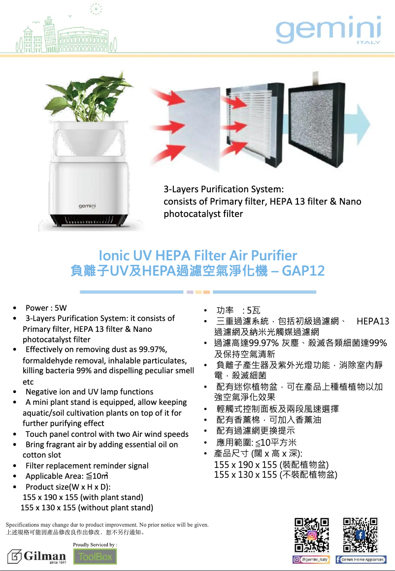 Image de la première page du manuel de l'appareil GAP12