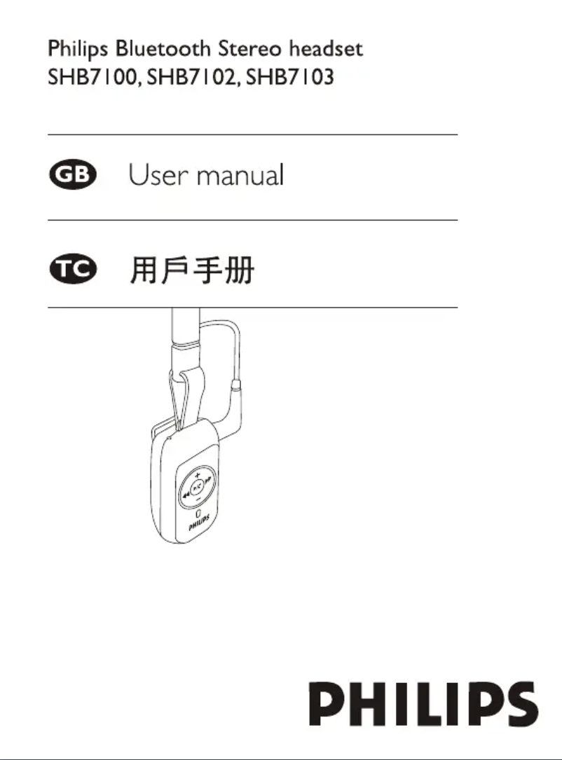 Página 1 del manual Manual de usuario Philips SHB7100