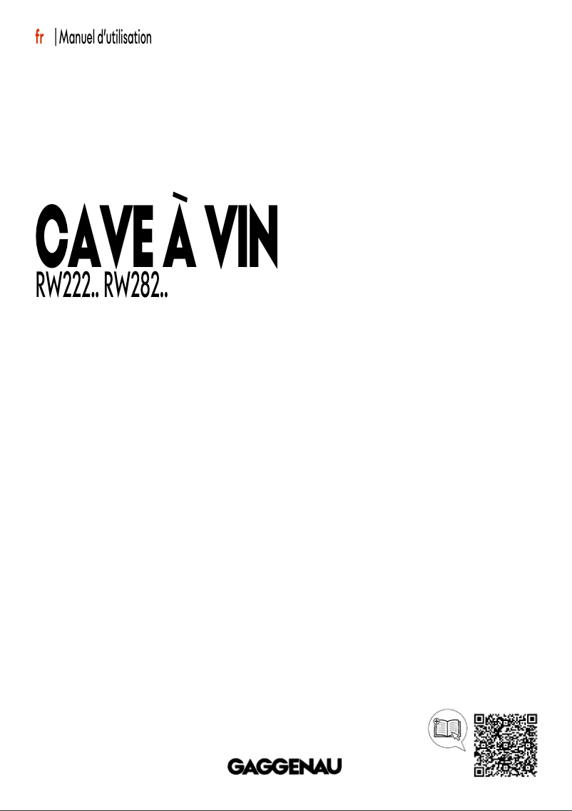 Page 1 de la notice Fiche technique Gaggenau RW282263