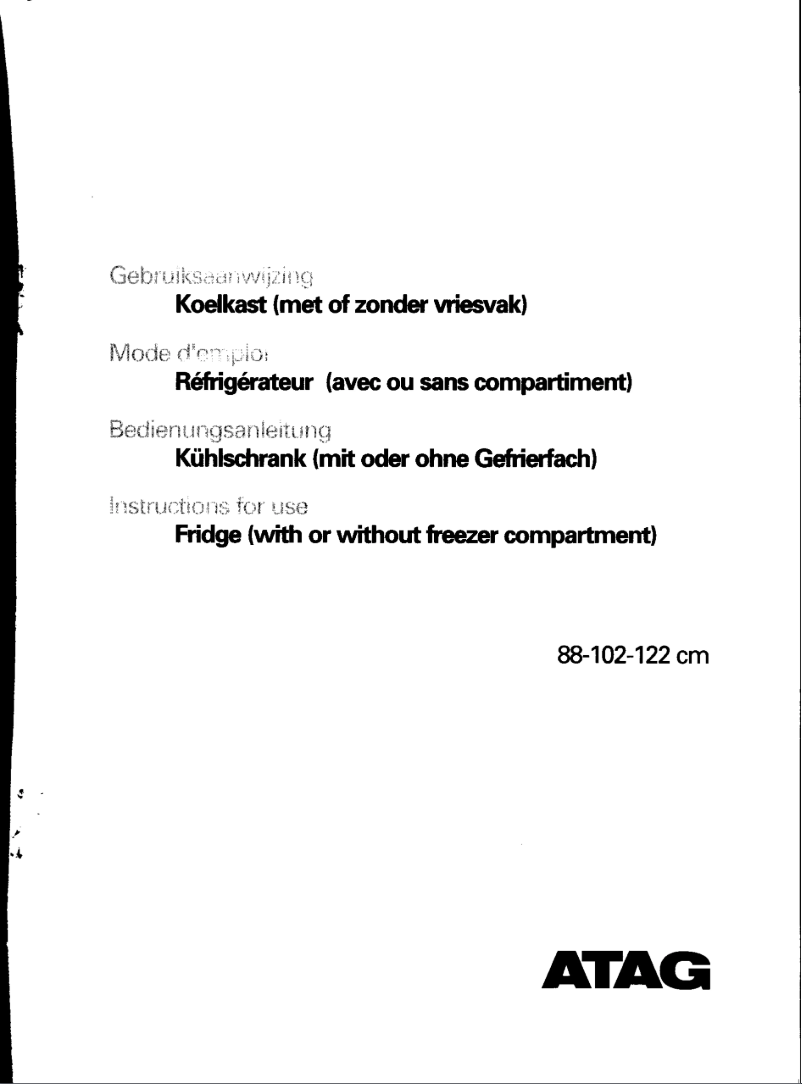 Image de la première page du manuel de l'appareil KD6122BG