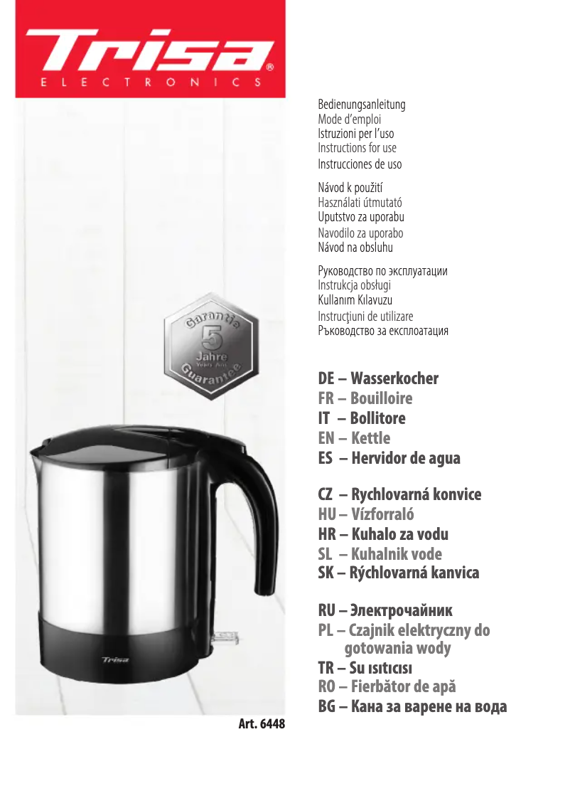 Page 1 de la notice Manuel utilisateur Trisa Comfort Boil W4875