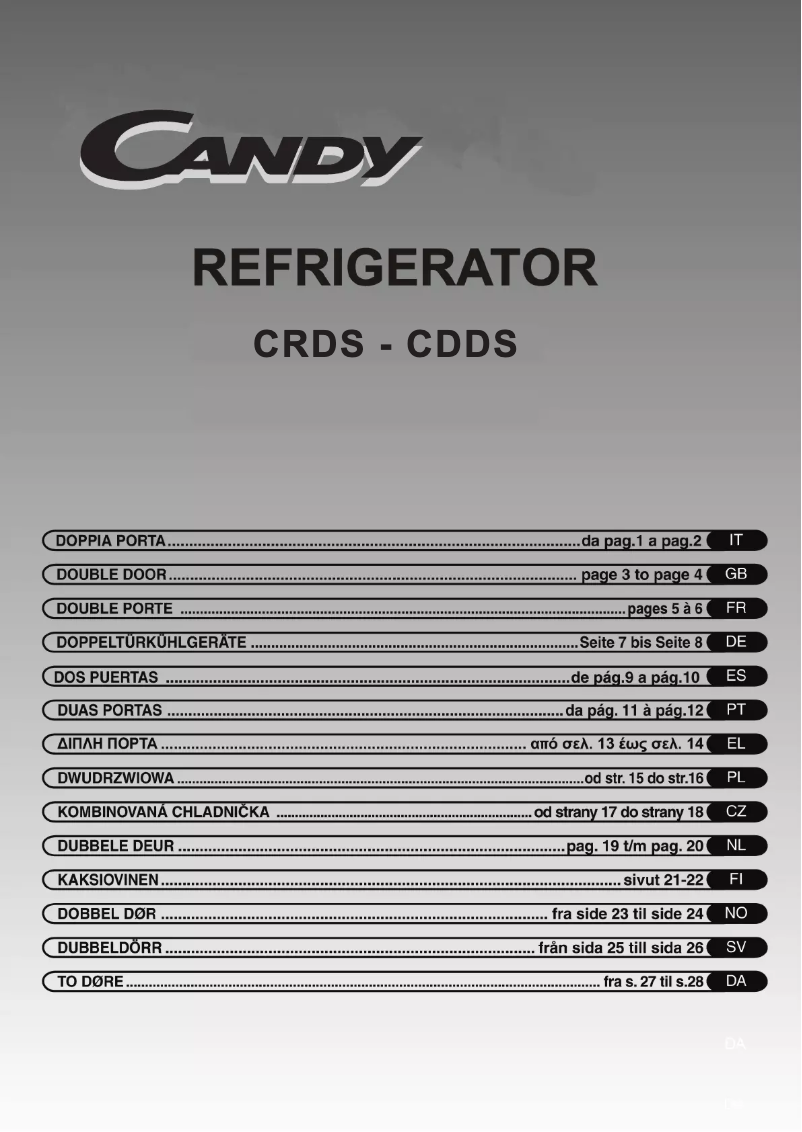 Image de la première page du manuel de l'appareil CRDS 5120 W