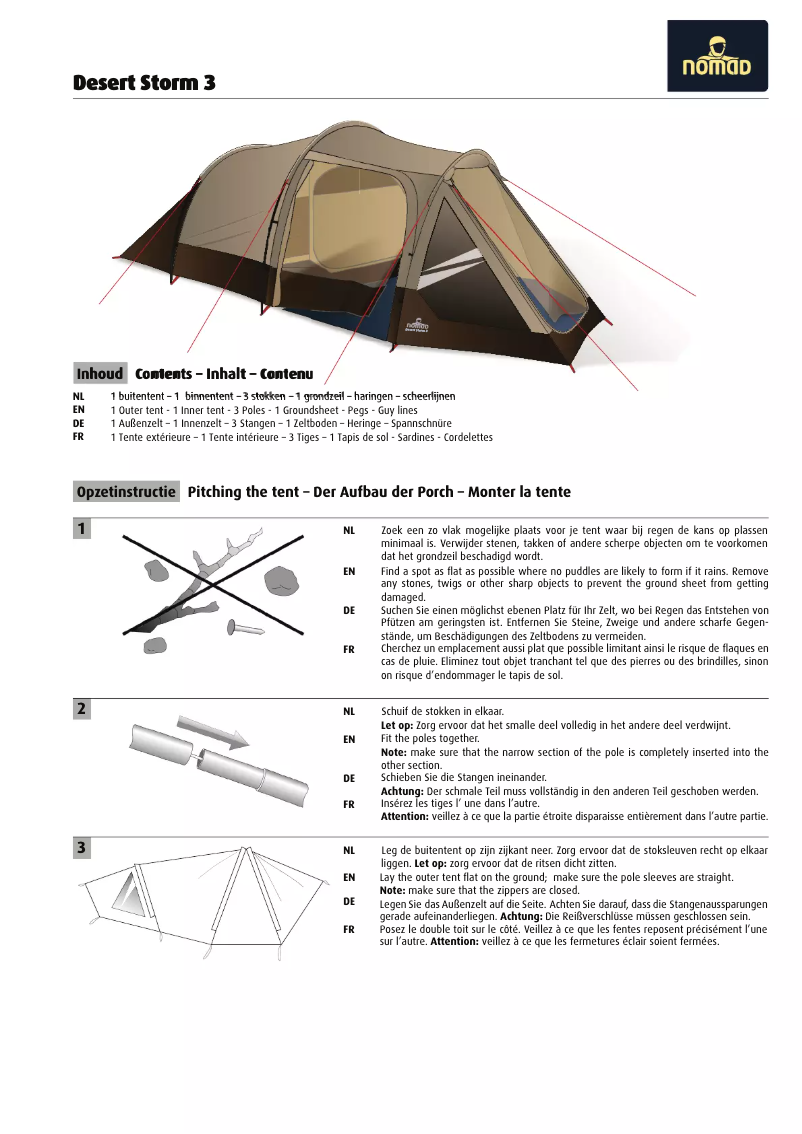 Page n°1 - Manuel utilisateur Nomad Desert Storm 3