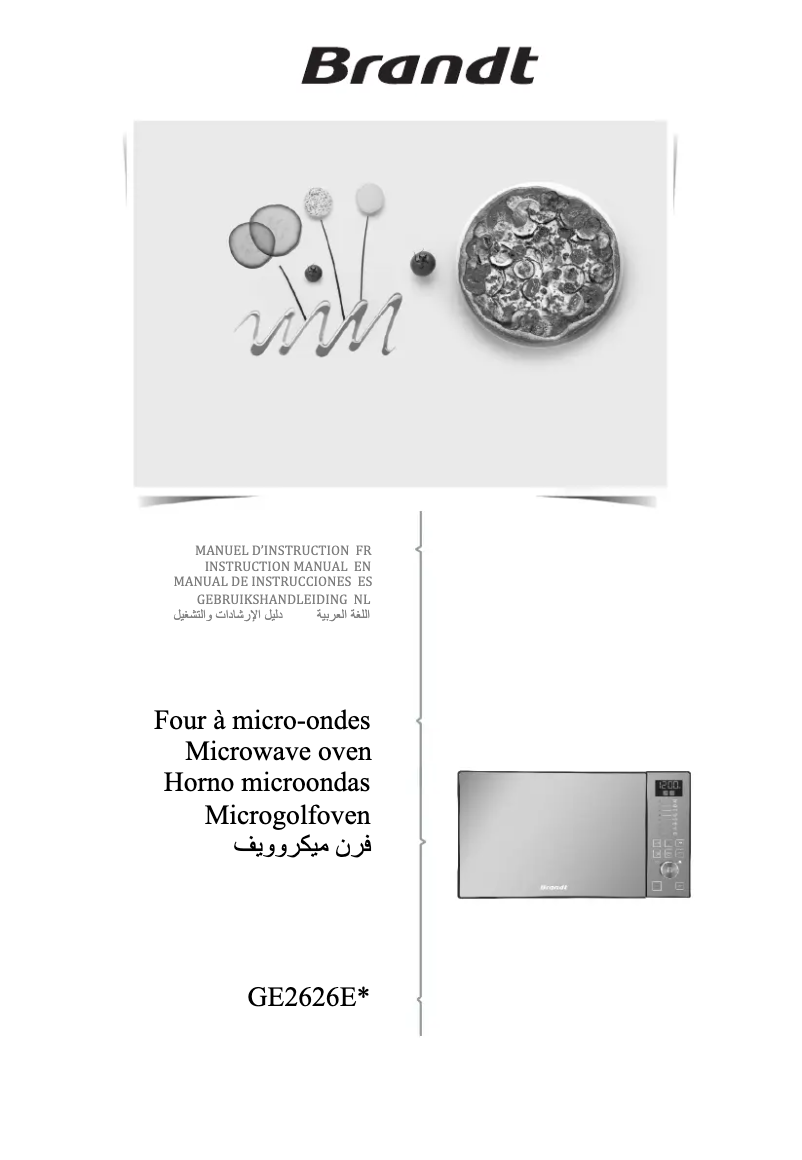 Page n°1 - Manuel utilisateur Brandt GE2626S
