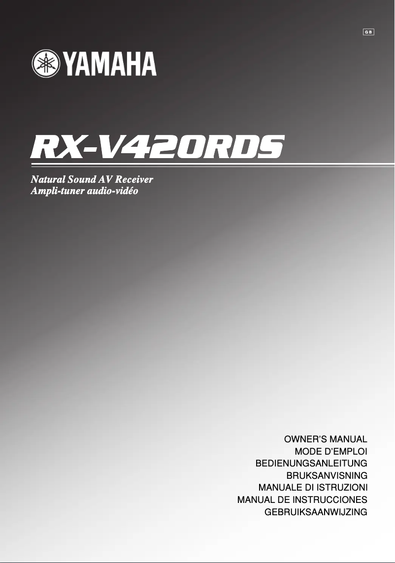 Page 1 de la notice Manuel utilisateur Yamaha RX-V420RDS