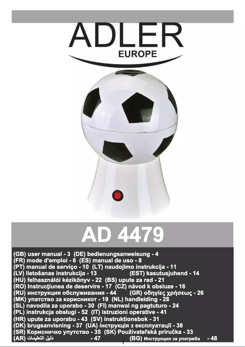 Página 1 del manual Manual de usuario Adler AD 4479