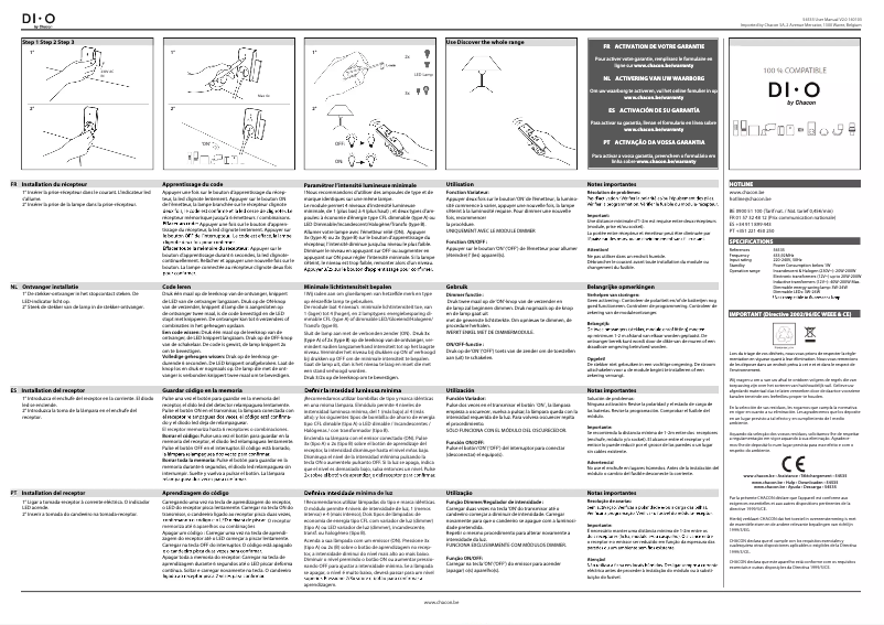 Page 1 de la notice Manuel utilisateur DiO DOMO45LED