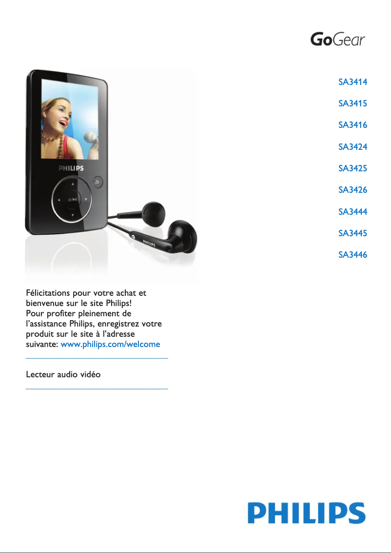 Page n°1 - Manuel utilisateur Philips GoGear SA3485