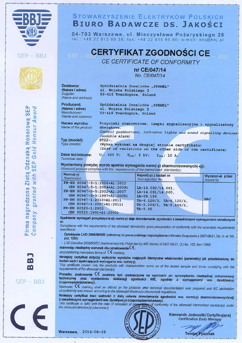 Página 1 del manual Manual de usuario Spamel ST22-LB