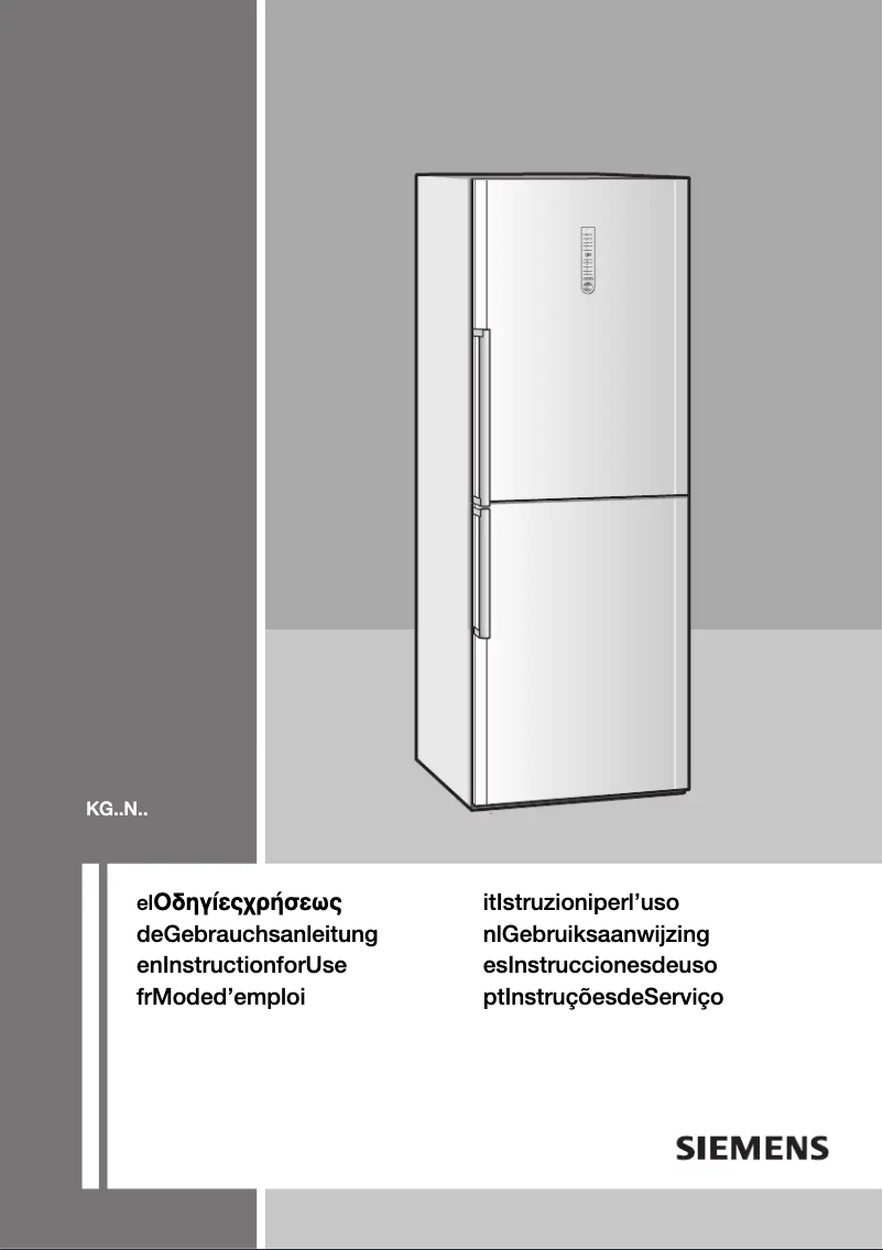 Page n°1 - Manuel utilisateur Siemens KG 49NH90