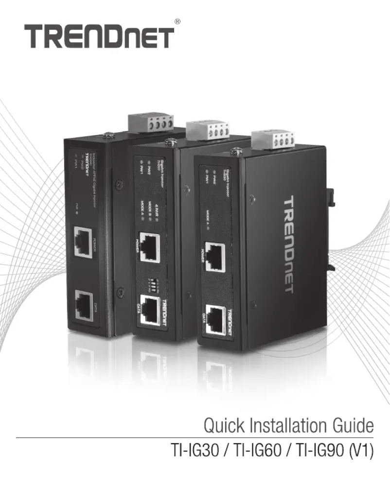 Page 1 de la notice Manuel utilisateur TRENDnet TI-IG60