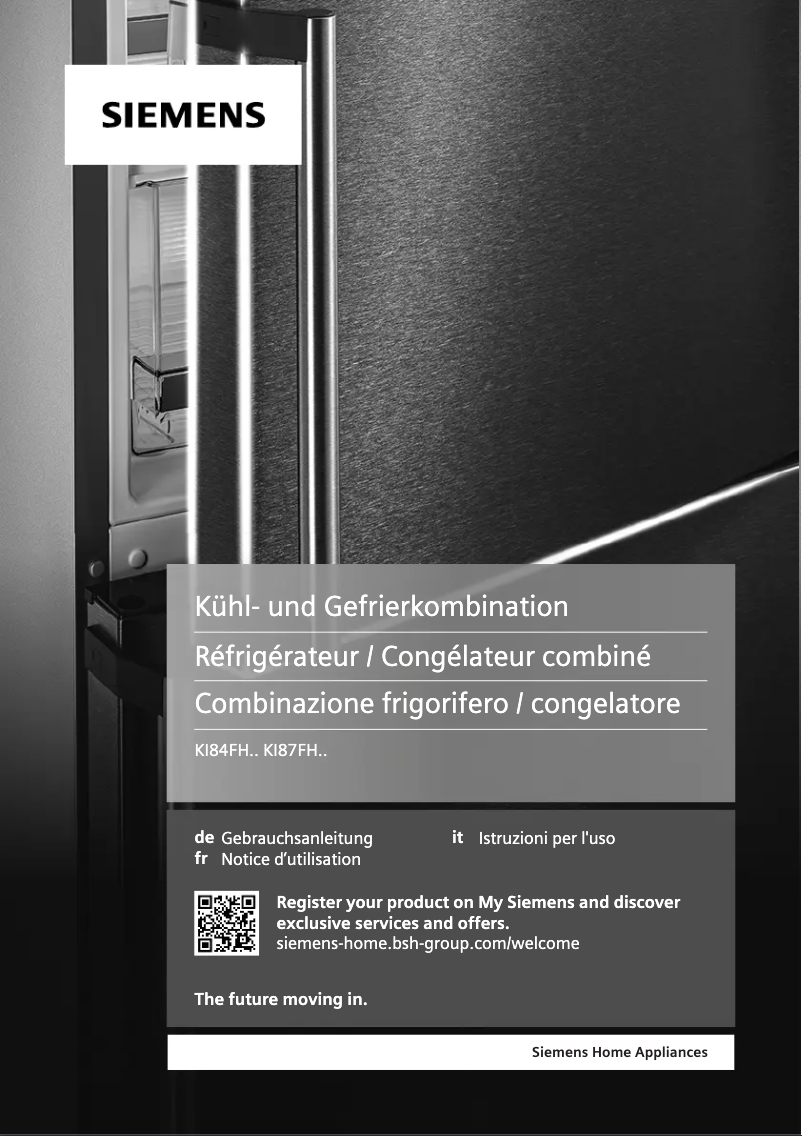 Page n°1 - Manuel utilisateur Siemens iQ700 KI87FHDD0
