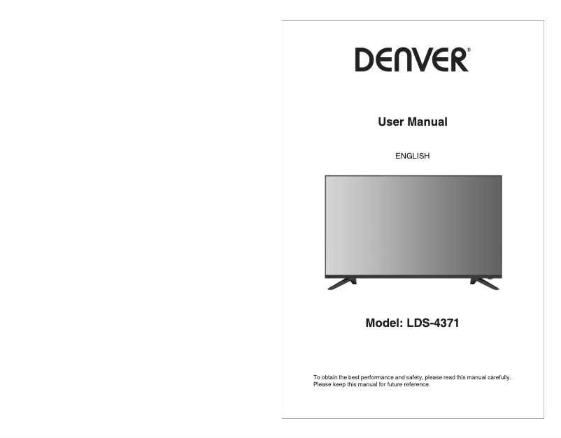 Page 1 de la notice Manuel utilisateur Denver LDS-4371