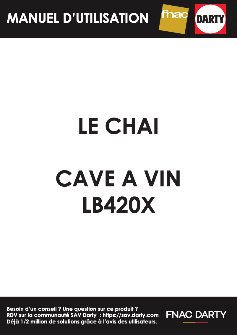 Page n°1 - Manuel utilisateur Le Chai LB420X