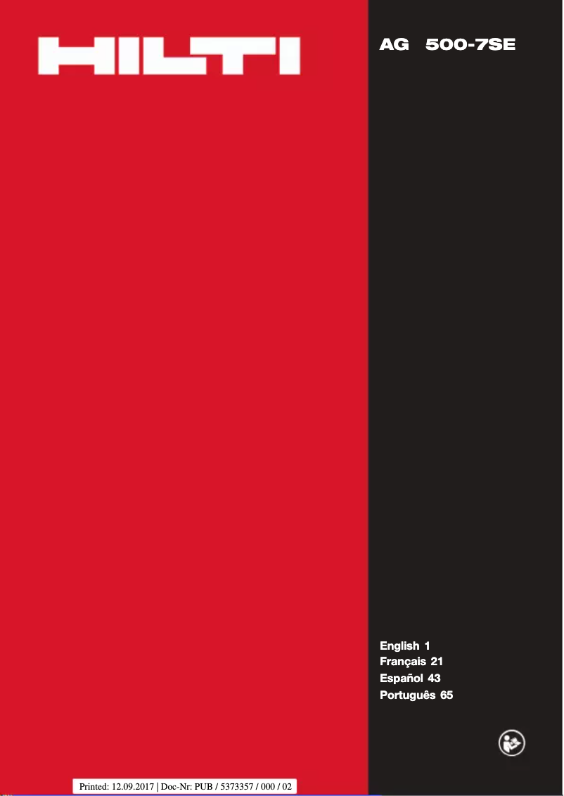 Página 1 del manual Manual de usuario Hilti AG 500-7SE