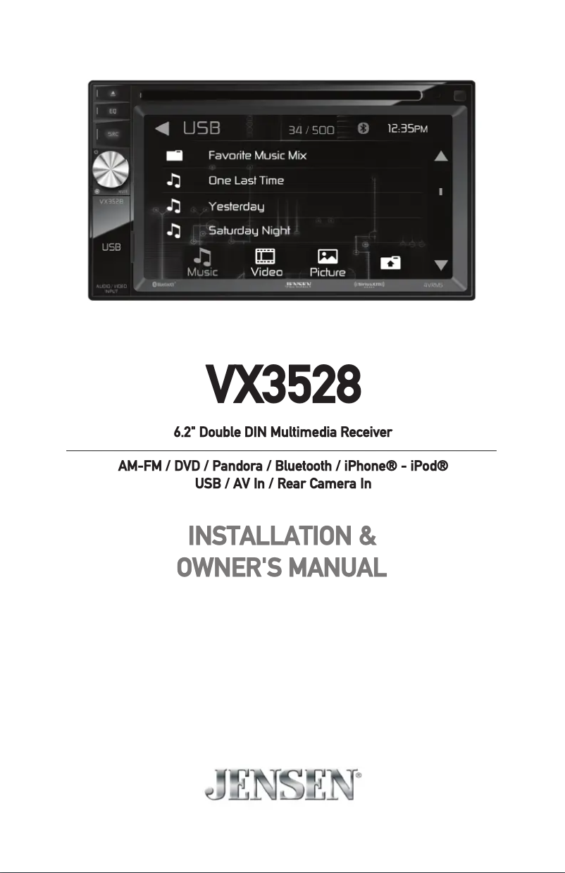 Image de la première page du manuel de l'appareil VX3528