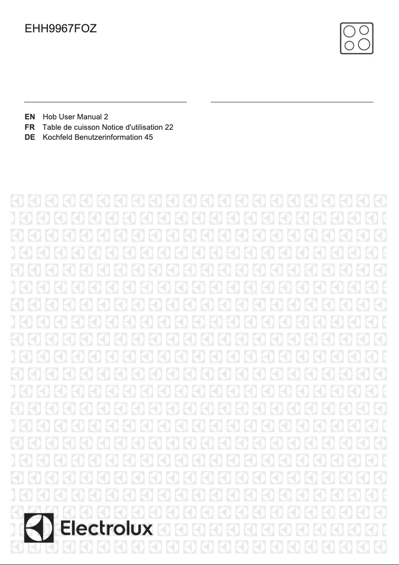 Page n°1 - Manuel utilisateur Electrolux EHH9967FOZ