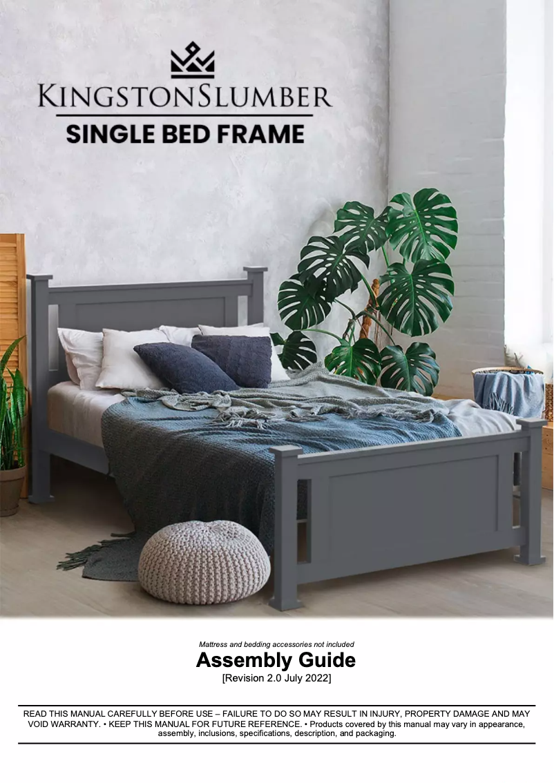 Page n°1 - Manuel utilisateur Kingston Slumber FURBDFKNGA11SG