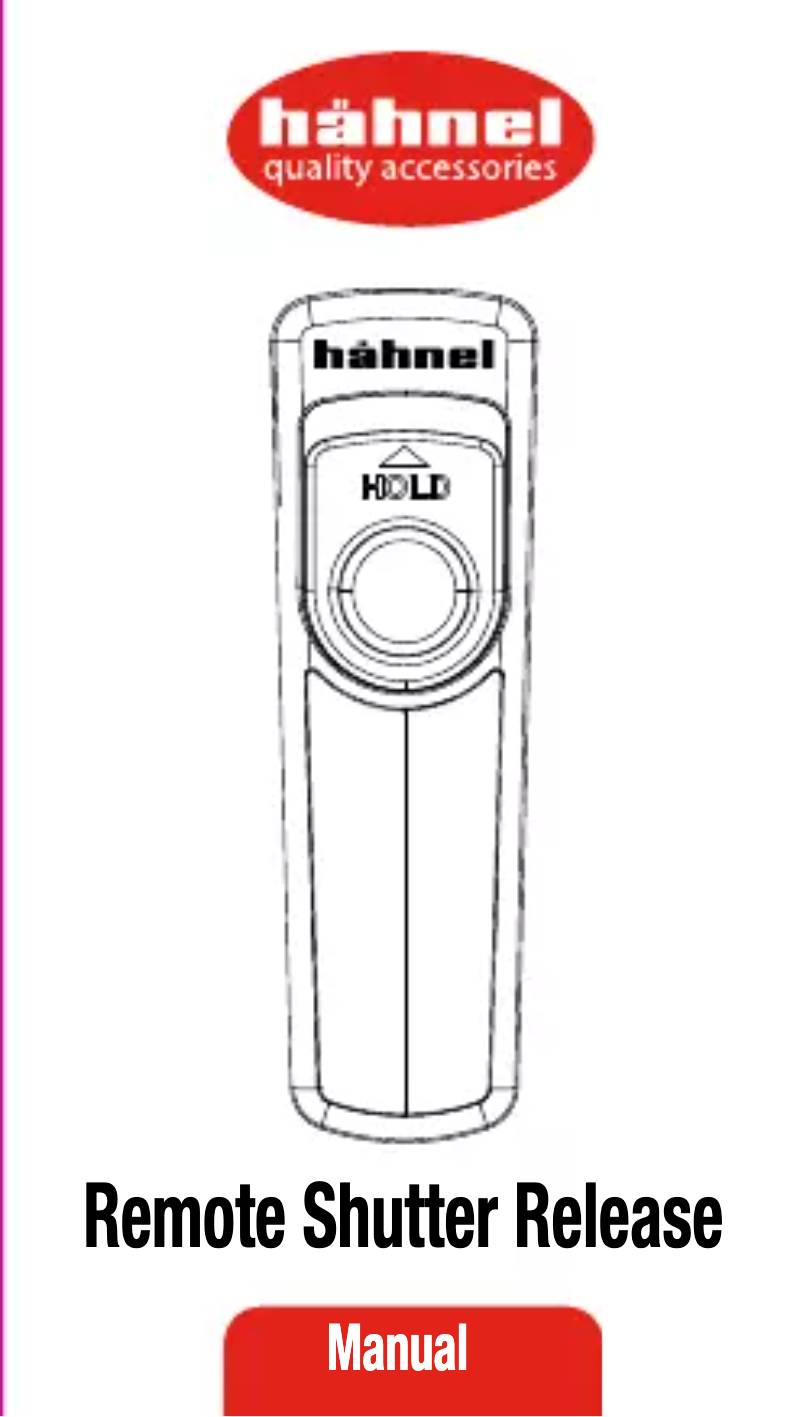 Page n°1 - Manuel utilisateur Hähnel HRF 280 PRO