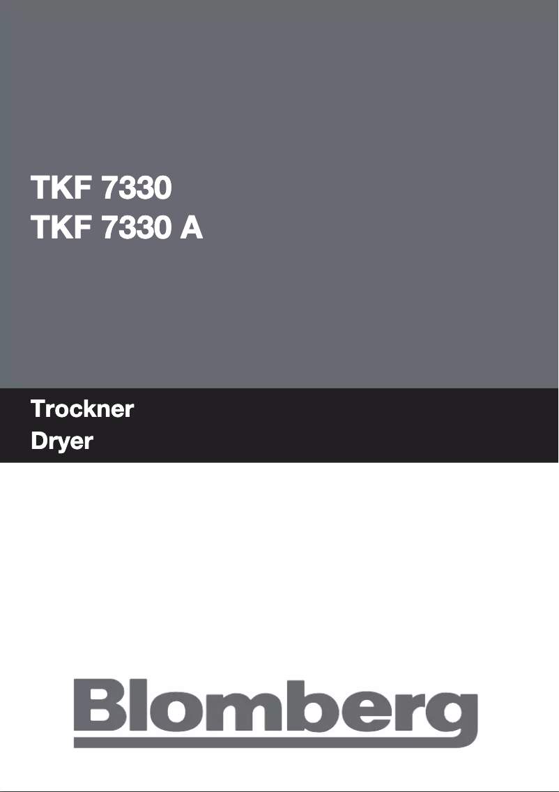 Page n°1 - Manuel utilisateur Elektra Bregenz TKF 7330 A