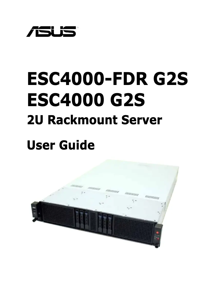 Image de la première page du manuel de l'appareil ESC4000-FDR G2S