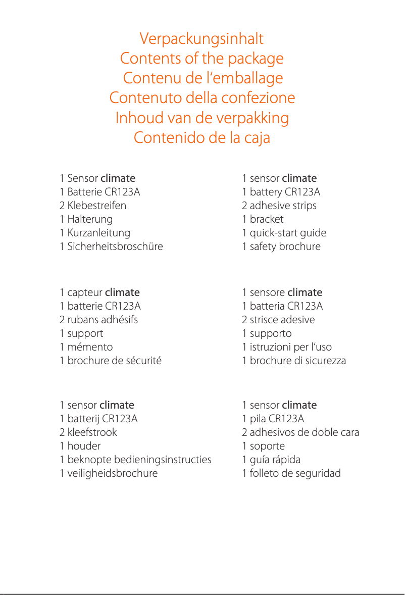 Page n°1 - Manuel utilisateur Gigaset Climate Sensor ONE X