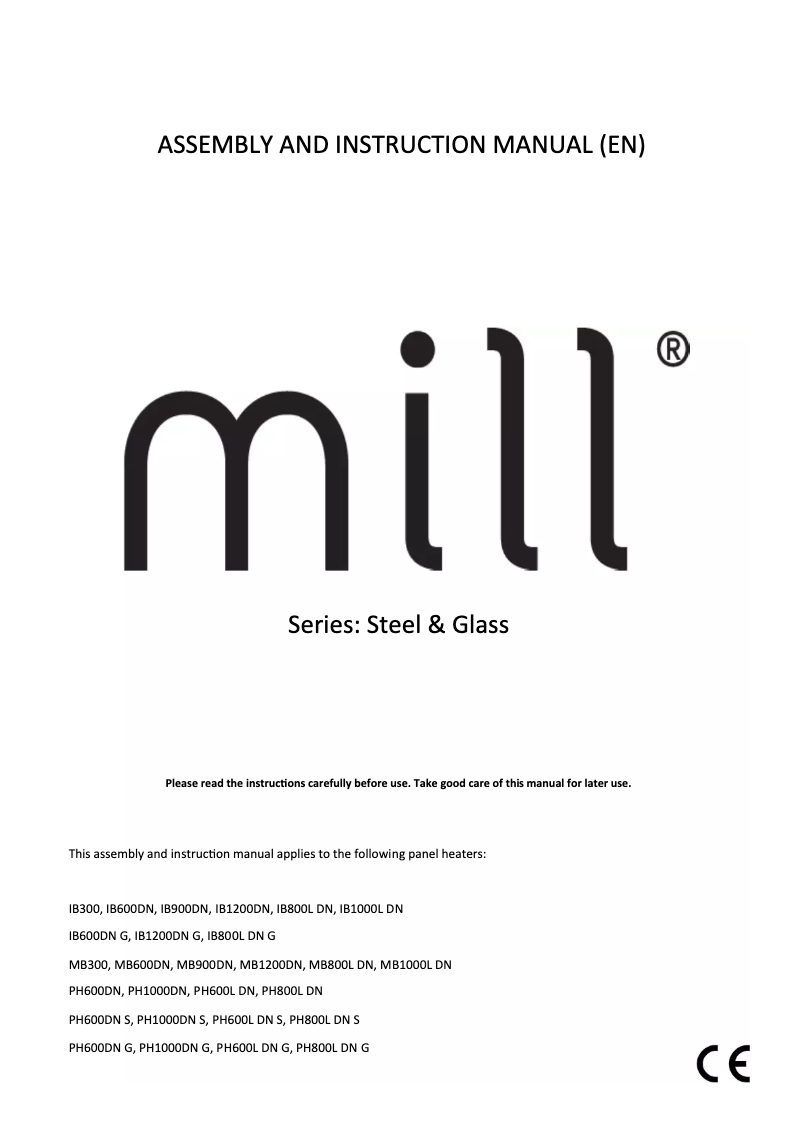 Page n°1 - Manuel utilisateur Mill PH600DN