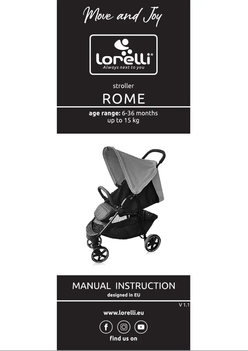 Page 1 de la notice Manuel utilisateur Lorelli Rome