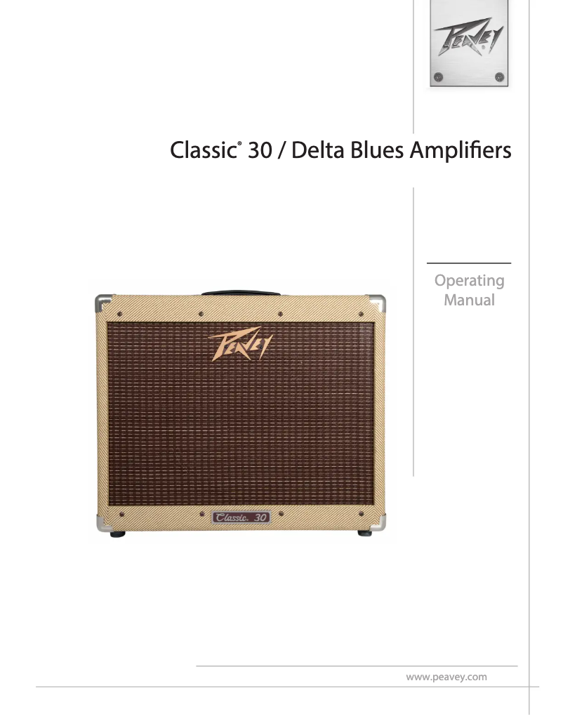 Page n°1 - Manuel utilisateur Peavey Delta Blues 210