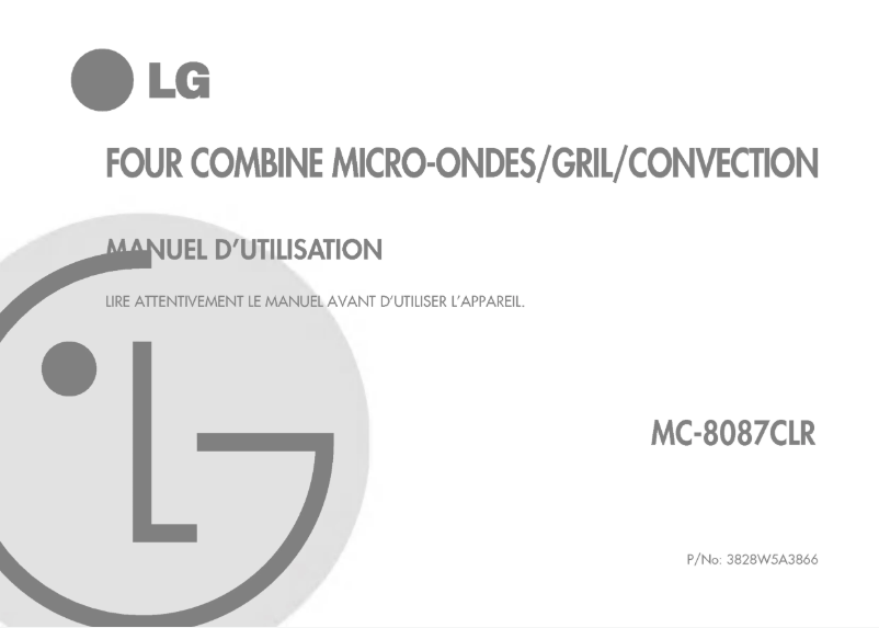 Page n°1 - Manuel utilisateur LG MC-8083CLR