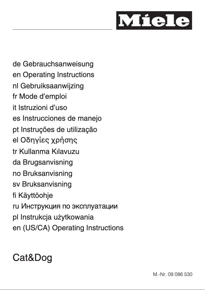 Page 1 de la notice Manuel utilisateur Miele SCD 10