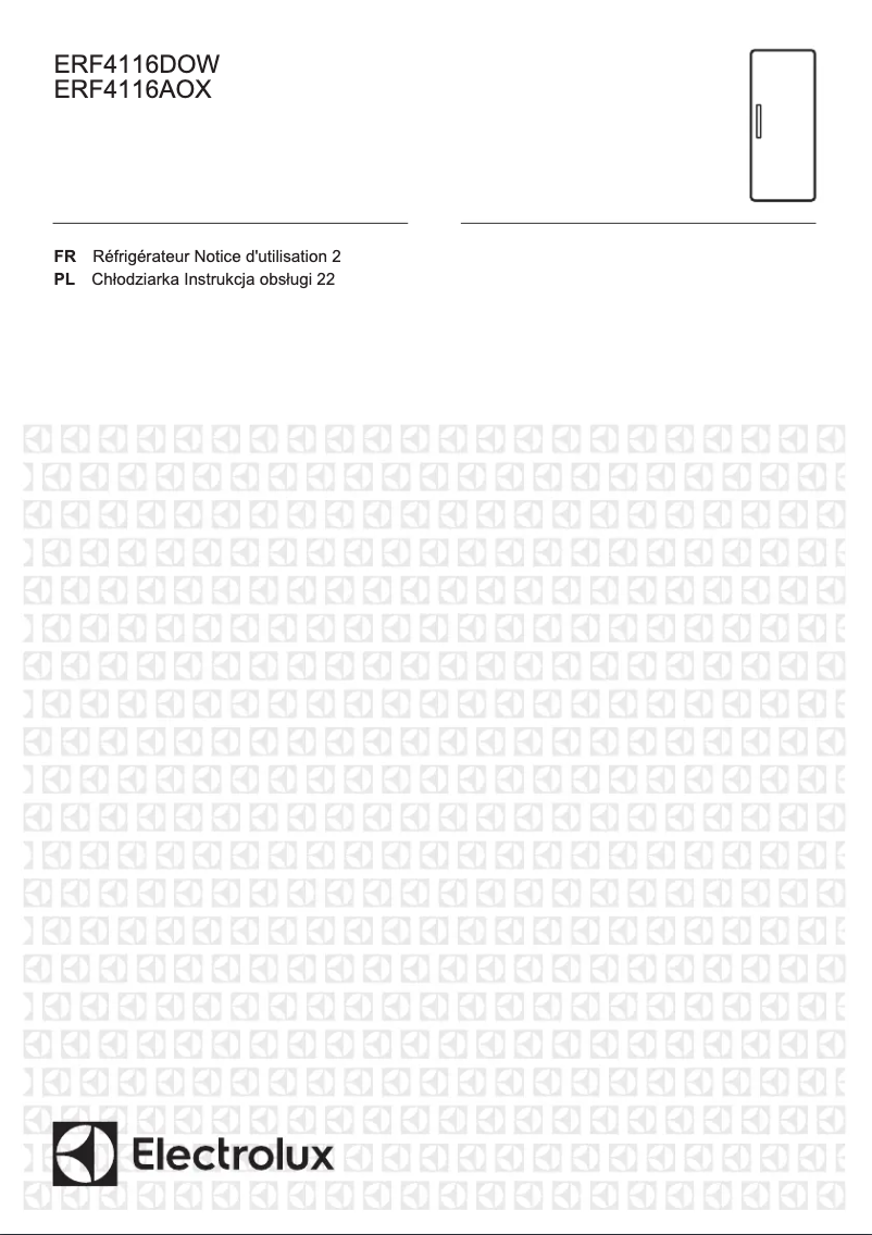 Page 1 de la notice Manuel utilisateur Electrolux ERF4116DOW