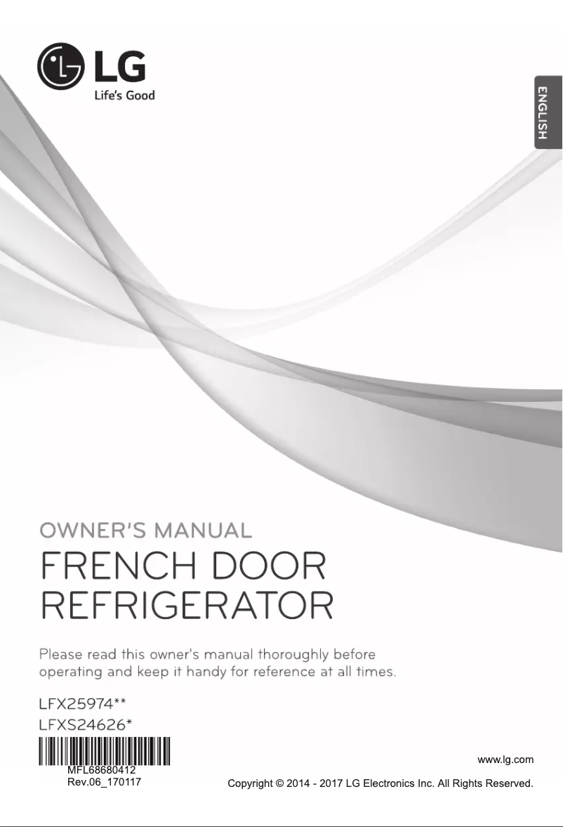 Page 1 de la notice Manuel utilisateur LG LFX25974S