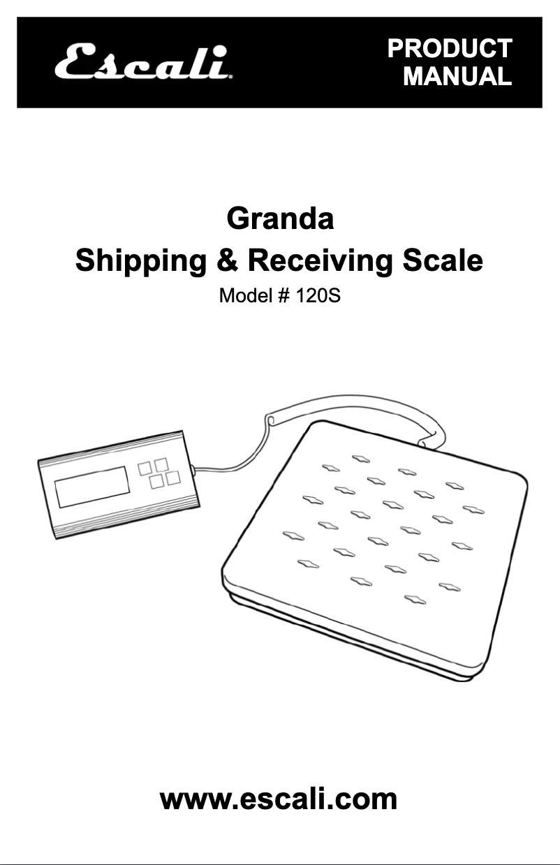 Page n°1 - Manuel utilisateur Escali Granda 120S