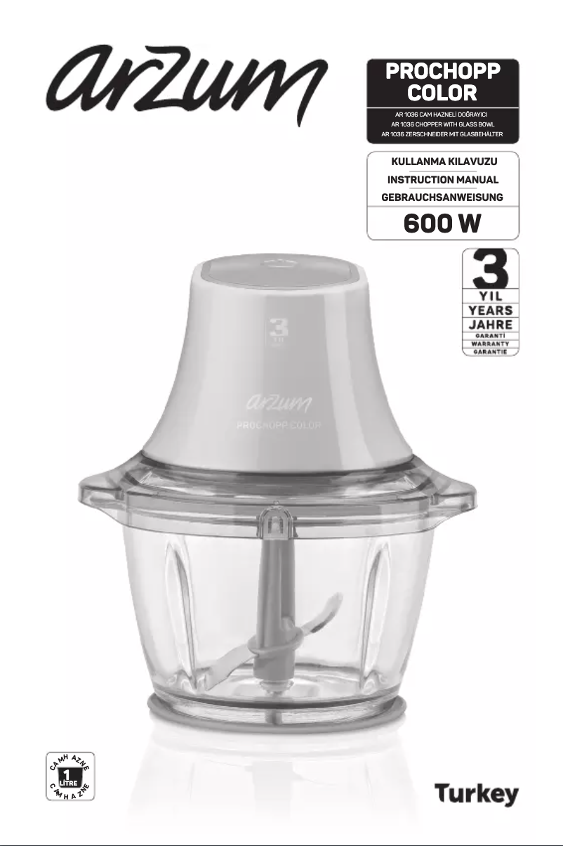 Imagen de la primera página del manual del dispositivo Prochopp Color AR1036