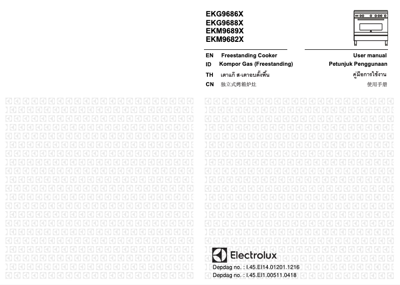 Page n°1 - Manuel utilisateur Electrolux EKM9682X