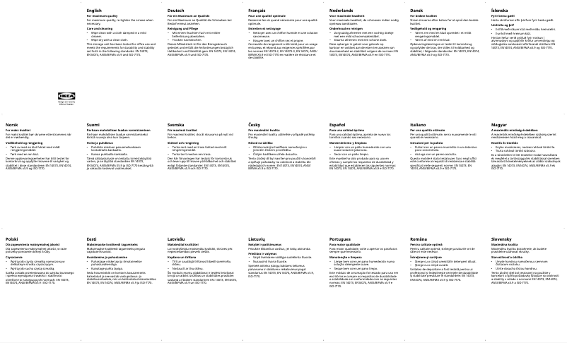 Page 1 de la notice Manuel utilisateur Ikea BEKANT 805.913.72