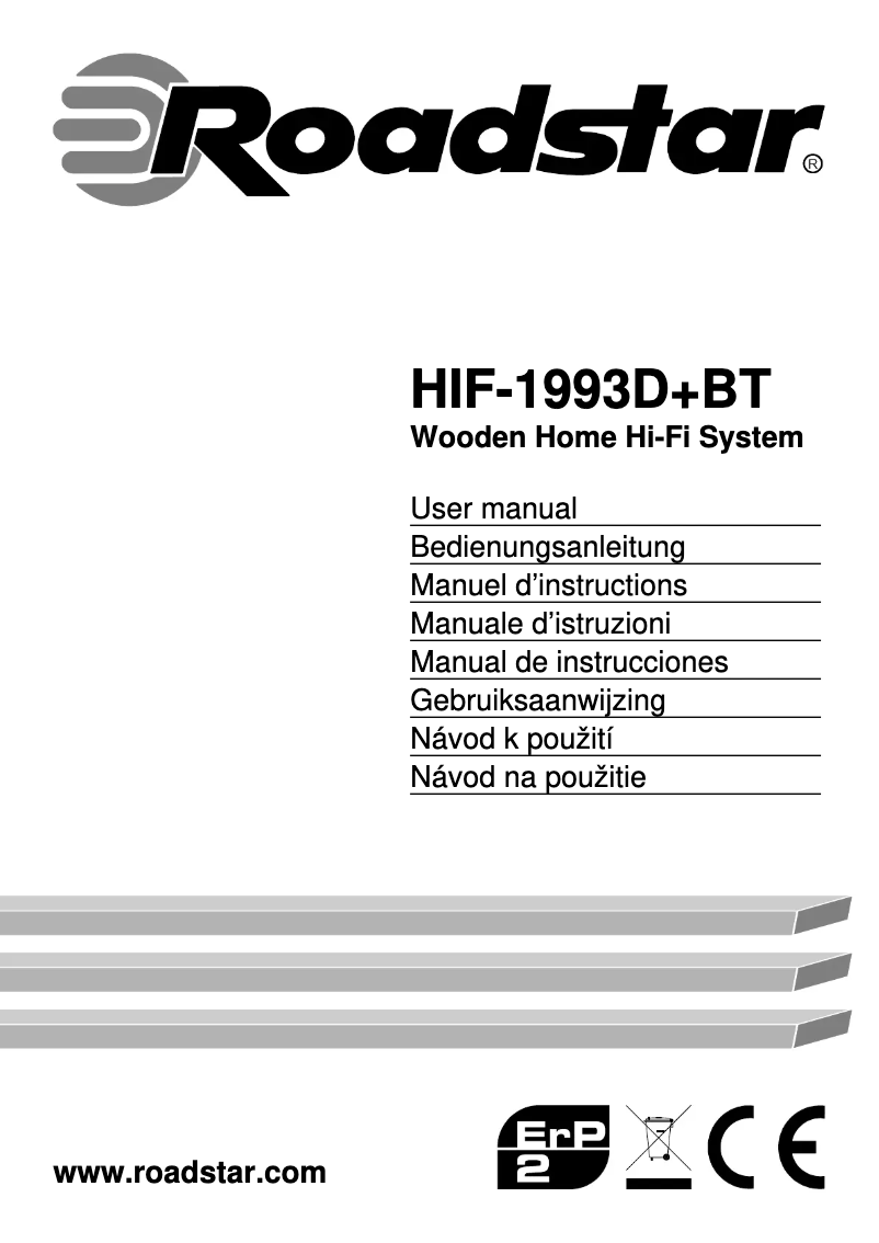 Page n°1 - Fiche technique Roadstar HIF-1993D+BT