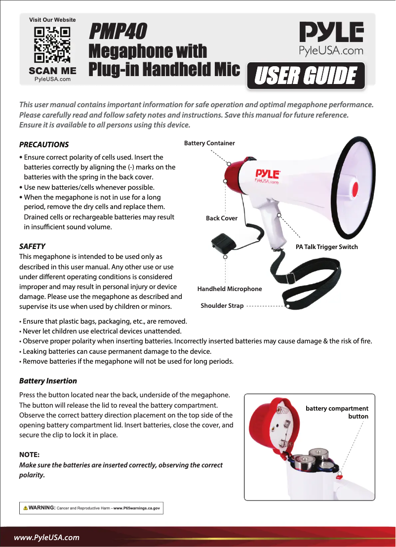 Image de la première page du manuel de l'appareil PMP40