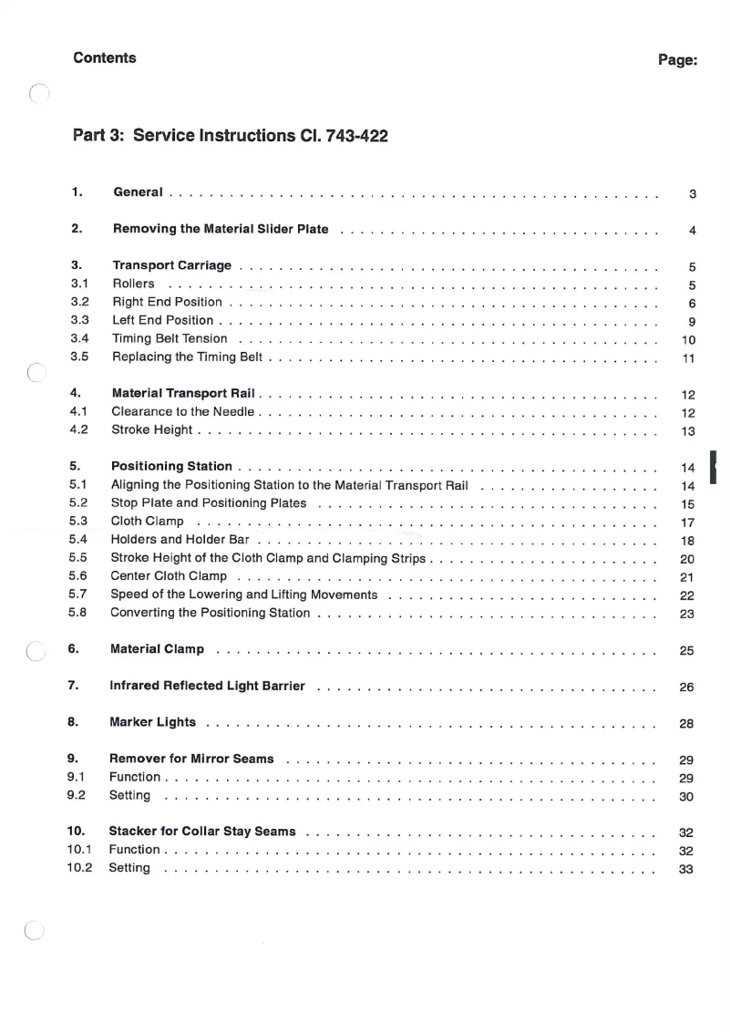 Page 1 de la notice Manuel utilisateur Dürkopp Adler 743-422
