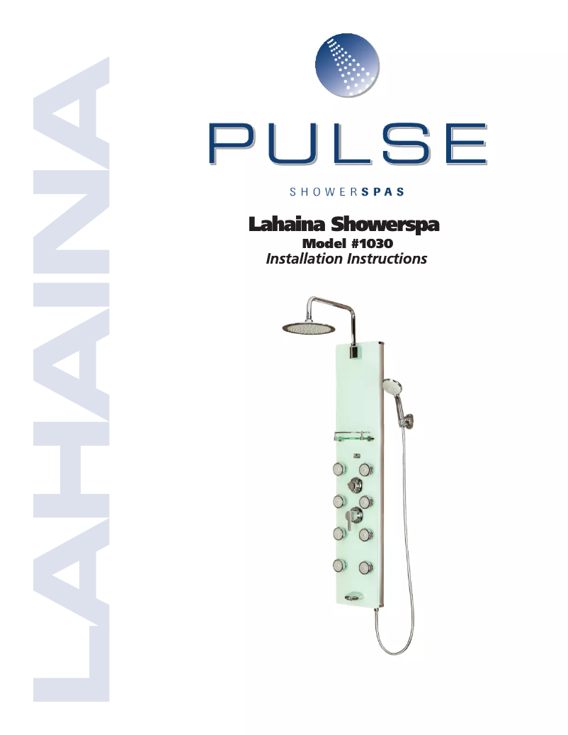 Página 1 del manual Manual de usuario Pulse ShowerSpas 1030