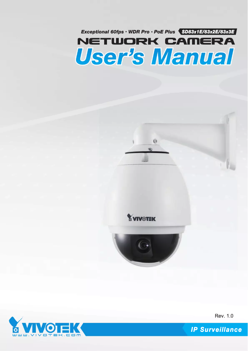 Image de la première page du manuel de l'appareil SD8313E